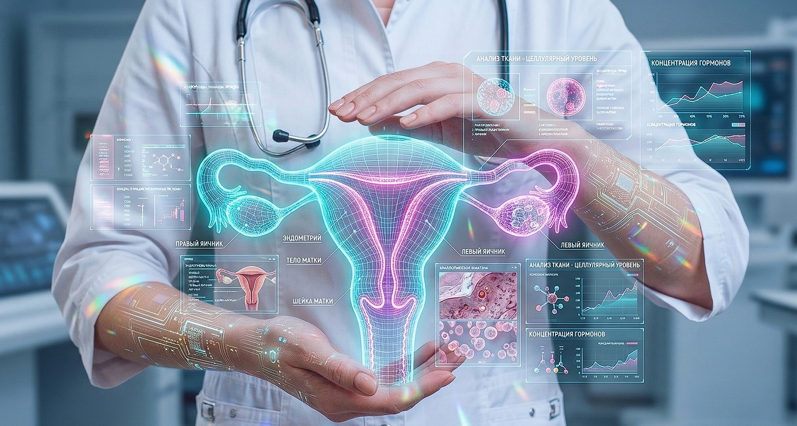 Первичный приём гинеколога с УЗИ органов малого таза